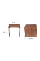 Contract furniture - Brown Acacia Side Table - www.oroatrade.com