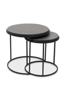 Hospitality furniture - Black Lava Stone Nesting Tables (2) - www.oroatrade.com