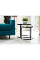 Hospitality furniture - Black Lava Stone Nesting Tables (2) - www.oroatrade.com