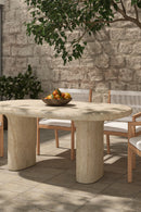 Beige Concrete Outdoor Dining Table | Novi Living Warby | Oroa.com
