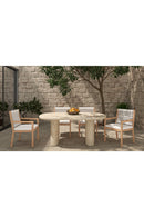 Beige Concrete Outdoor Dining Table | Novi Living Warby | Oroa.com