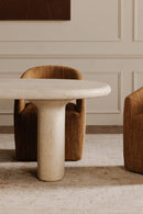 Beige Concrete Outdoor Dining Table | Novi Living Warby | Oroa.com