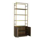 Solid Oak 2-Door Bookshelf | Novi Living Elliot