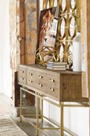 Contract furniture - Fir Wood 4-Drawer Console Table - www.oroatrade.com