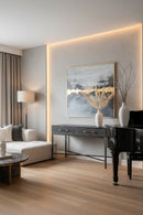 Black Vegan Leather Console Table | Novi Living Mako | Oroa.com