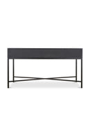 Black Vegan Leather Console Table | Novi Living Mako | Oroa.com