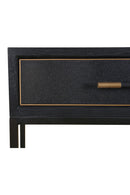 Black Vegan Leather Console Table | Novi Living Mako | Oroa.com