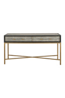 Contract furniture - Gray Shagreen 2-Drawer Console Table - www.oroatrade.com