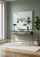 Contract furniture - Gray Shagreen 2-Drawer Console Table - www.oroatrade.com