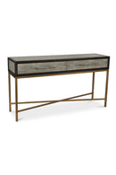 Contract furniture - Gray Shagreen 2-Drawer Console Table - www.oroatrade.com