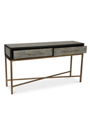 Contract furniture - Gray Shagreen 2-Drawer Console Table - www.oroatrade.com
