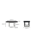 Black Vegan Leather 3-Drawer Desk | Novi Living Mako | Oroa.com