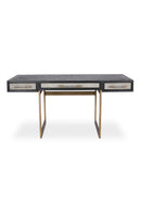 Gray Shagreen 2-Drawer Desk | Novi Living Mako | Oroa.com