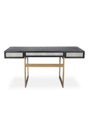 Gray Shagreen 2-Drawer Desk | Novi Living Mako | Oroa.com