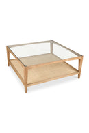 Hospitality furniture - Glass & Cane Coffee Table - www.oroatrade.com