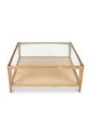 Hospitality furniture - Glass & Cane Coffee Table - www.oroatrade.com