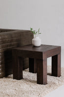 Hospitality furniture - Rustic Oak Square Side Table - www.oroatrade.com