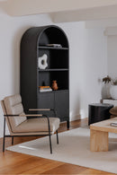 Contract furniture - Black Oak Arched Cabinet - www.oroatrade.com