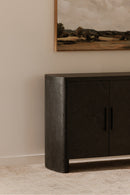 Contract furniture - Black Herringbone Patterned Sideboard - www.oroatrade.com