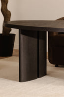Black Herringbone Patterned Dining Table | Novi Living William | Oroa.com