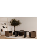 Black Herringbone Patterned Dining Table | Novi Living William | Oroa.com