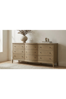 Brown Oak 9-Drawer Dresser | Novi Living Sadie | Oroatrade.com