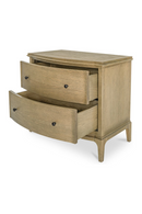 Brown Oak 2-Drawer Nightstand | Novi Living Sadie | Oroatrade.com