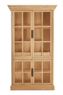 Oak 4-Door Tall Cabinet | Novi Living Raymond | Oroatrade.com
