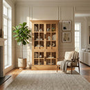 Oak 4-Door Tall Cabinet | Novi Living Raymond | Oroa.com