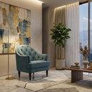 Hospitality furniture - Tufted-Back Curved Accent Chair - www.oroatrade.com