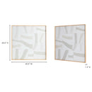 Light-Toned Strips Collage Painting | Novi Living Configured