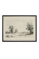 Landscape Sketch Print on Linen | Novi Living Briar | Oroa.com