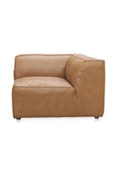 Hospitality furniture - Tan Leather Corner Chair - www.oroatrade.com