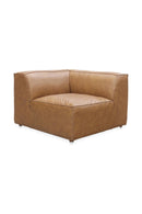 Hospitality furniture - Tan Leather Corner Chair - www.oroatrade.com