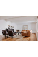 Hospitality furniture - Tan Leather Corner Chair - www.oroatrade.com