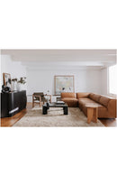 Hospitality furniture - Tan Leather Slipper Chair - www.oroatrade.com