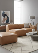 Hospitality furniture - Tan Leather Slipper Chair - www.oroatrade.com