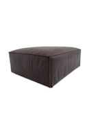 Hospitality furniture - Brown Leather Square Ottoman - www.oroatrade.com