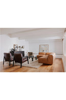 Hospitality furniture - Tan Leather Square Ottoman - www.oroatrade.com