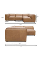 Top-Grain Leather Sectional Sofa | Novi Living Form
