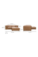 Modern European furniture - Leather Modular Nook Sofa - www.oroa.com