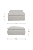 Grid Channeled Ottoman | Novi Living Lino | Oroatrade.com