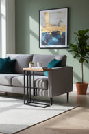 Contract furniture - C-Shaped Oak Side Table - www.oroatrade.com