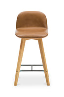 Hospitality furniture - Tan Leather Counter Stool - www.oroatrade.com