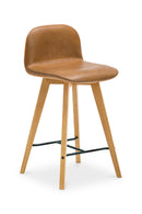 Hospitality furniture - Tan Leather Counter Stool - www.oroatrade.com
