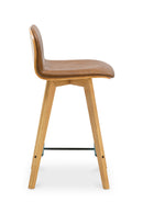 Hospitality furniture - Tan Leather Counter Stool - www.oroatrade.com