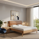 Hospitality furniture - Brown Leather Bed - www.oroatrade.com