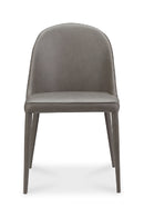 Gray Vegan Leather Dining Chairs (2) | Novi Living Burton | Oroa.com