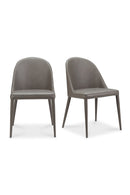 Gray Vegan Leather Dining Chairs (2) | Novi Living Burton | Oroa.com