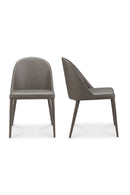 Gray Vegan Leather Dining Chairs (2) | Novi Living Burton | Oroa.com